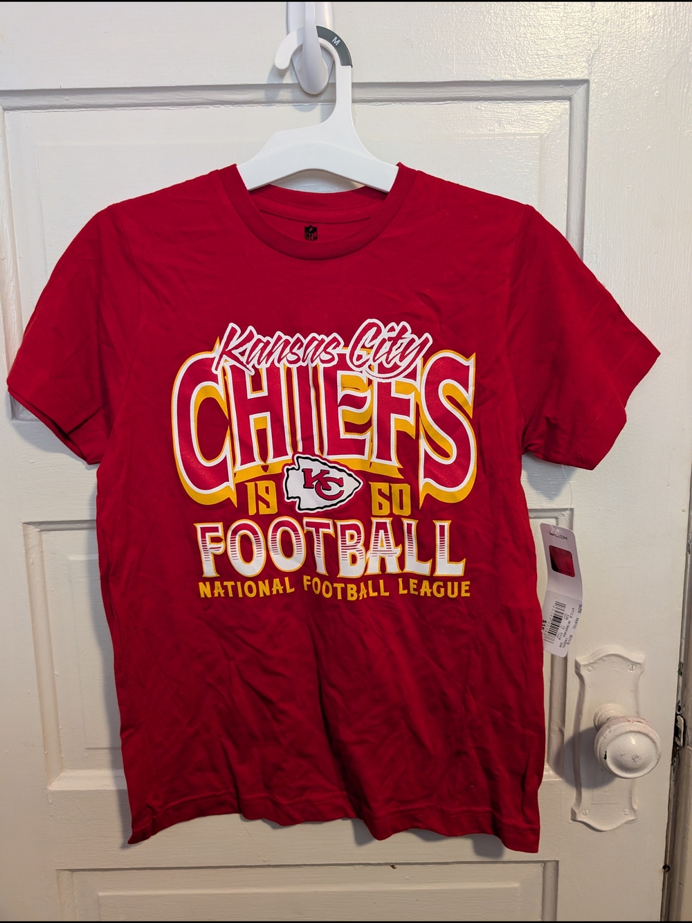 NFL Kansas City Chiefs Red Boys Medium Short Sleeve Cotton Graphic Tee